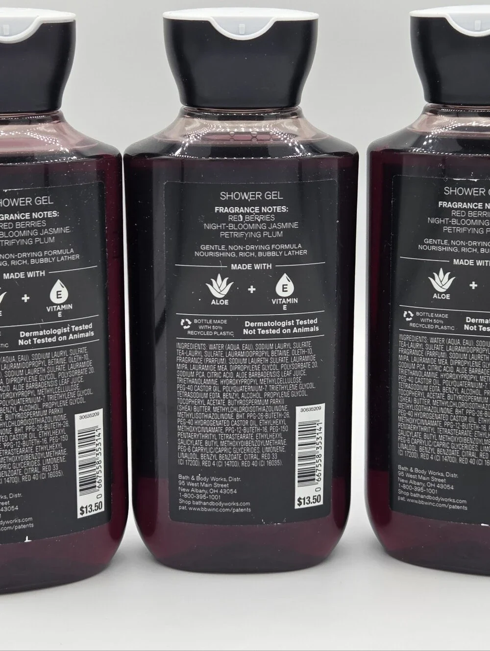 Bath & Body Works Vampire Blood Shower Gel - Red Lot Of 3